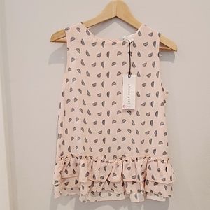 NWT Amour Vert Agathe Silk Top